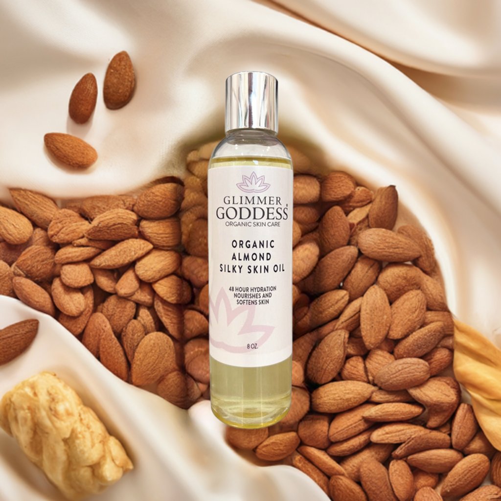 Organic Sweet Almond Silky Skin Oil – 48 Hour Hydration