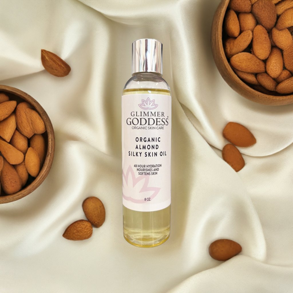 Organic Sweet Almond Silky Skin Oil – 48 Hour Hydration